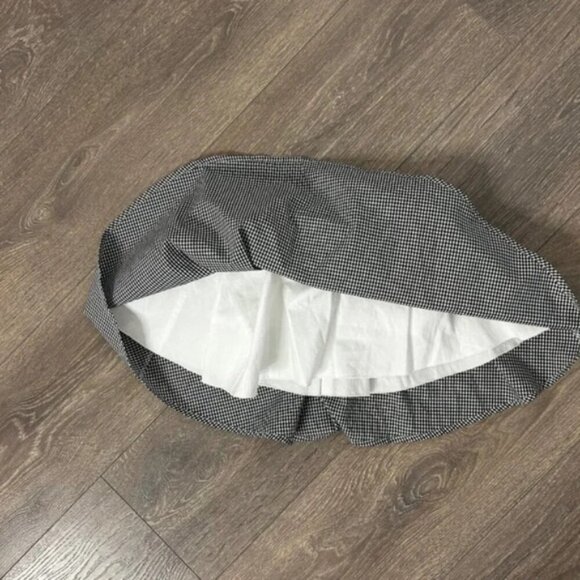 Babaton Aritzia Blouse Eckered Strapless Cropped Tube Top Gingham Black Size XXS - Picture 4 of 8